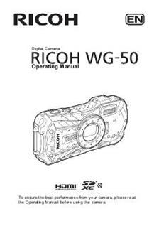 Ricoh WG 50 manual. Camera Instructions.